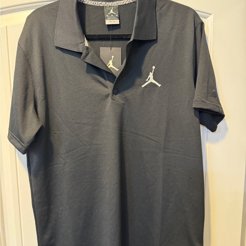 Jordan Men's Black Polo Shirt